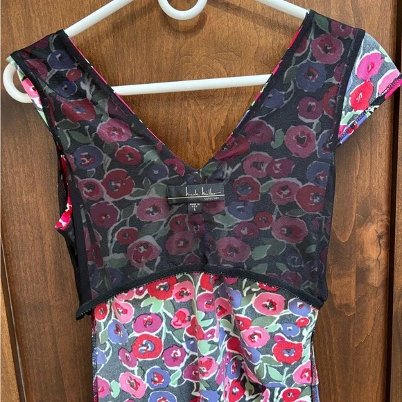 Nicole Miller Vibrant Floral Midi Dress, size large - Picture 6 of 12